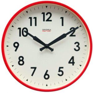 Cloudnola Factory Red Wall Clock